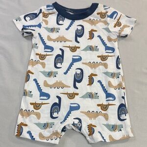 Chick Pea - 3-6M LIKE NEW Dinosaur Print Kids Short Sleeve One Piece/Romper